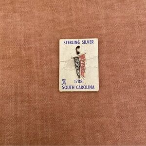 South Carolina flag pennant  sterling silver charm NWT vintage